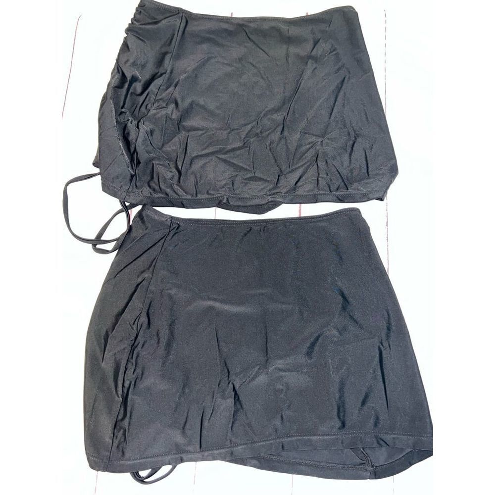 Black swimsuit bottom cover skirt